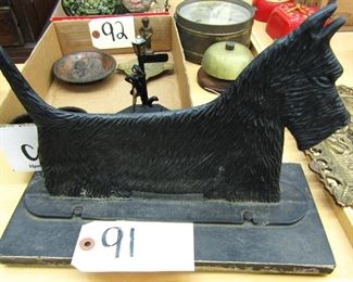 Antique cast iron Scottie dog shoe/boot scrapper