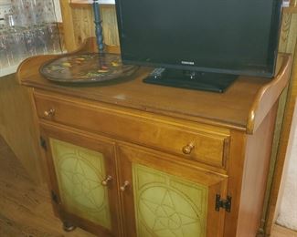 Maple sideboard (also pictured flat screen tv)