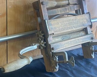 Antique Wood Hand Crank Clothes wringer