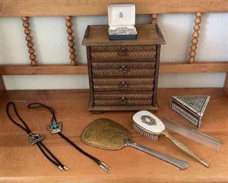 Vintage Comb, Brush, Mirror And More
