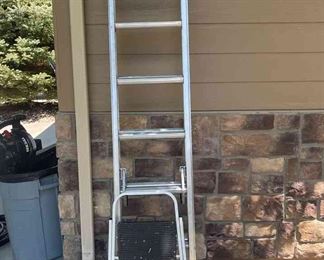 Warner 16 Foot Aluminum Ladder With Stepstool