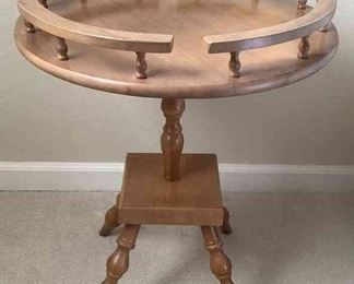 Wood Round Side Table