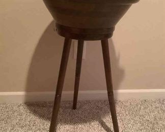 Wooden Side Table Salad Bowl