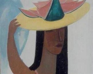 Mexican Woman with Watermelon by Ribak