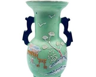 Lot 57 4 Bid(s)
Nippon 1948 Porcelain Japanese Vase With Mountain Torii Gate Scene
