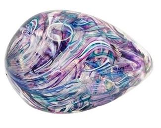 Lot 060 3 Bid(s)
End Of Days Art Glass Egg Paper Weight Signed