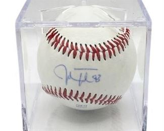 Lot 061 0 Bid(s)
John Tomlin Signed Baseball In Case