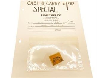 Lot 099 1 Bid(s)
1929 10 Cent Kansas Over Print Stamp