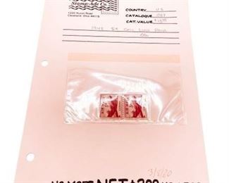 Lot 111 1 Bid(s)
1948 5 Cent Coil OG Stamp Pair