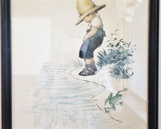 Vintage George Redon print. It was purchased in Paris in the 60's