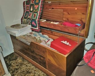 Christmas and cedar chest