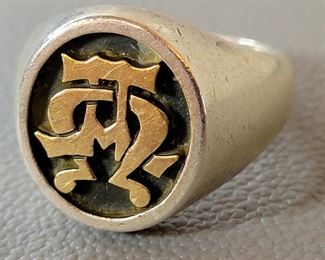James Avery 925 and 14k signet ring