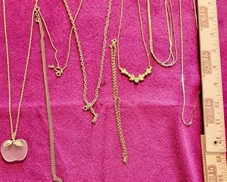 Assorted Gold Chains And Necklaces