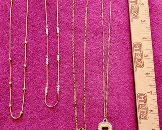 Assortment Of Vintage Goldtone Chains