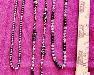 Classic ,Various Black Bead Necklaces