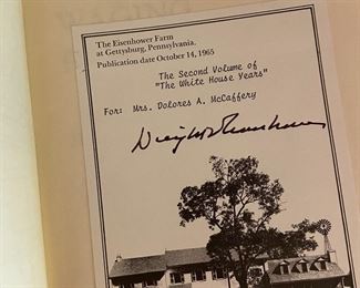 "Waging Peace", by Dwight D. Eisenhower, signed by the President