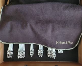 Lined Silverware drawer  Ethan Allen lighted China Cabinet