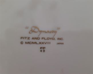 Fitz and Floyd, "Dynasty" Gold Crosshatch, 23 pieces