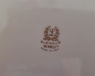 Lenox "McKinley", Gold and Taupe, 16 pieces, 4 salad plates, 4 bread plates, 4 cups and sauces each