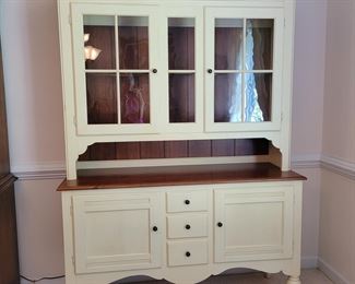 Ethan Allen Country painted China Cupboard