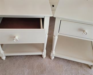 Pier One distressed painted one drawer tables/nightstands, drawers are lined, sold separately 