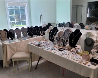 Fashion jewelry and Fine  jewelry galore! Please Note:  Only 6 people allowed in the jewelry room with the Fashion Jewelry at a time.  