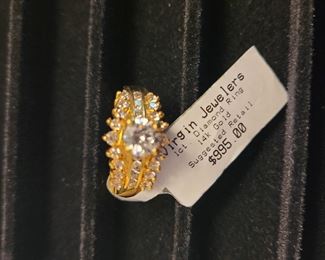 14K gold and 1 caret diamond ring
