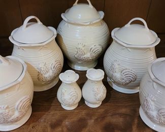 Lenox Provencial Garden yellow cannisters and salt & pepper