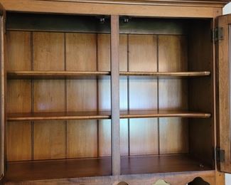 Ethan Allen Circa 1776 China Cabinet with antique seeded glass