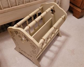Painted magazine rack