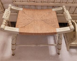 Painted rush seat