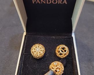 Pandora 14K gold charms