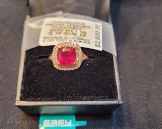 Ruby and 14K gold ring