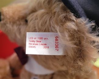 Steiff Abraham Lincoln Likited Edition #40/1000 2018 bear, musical