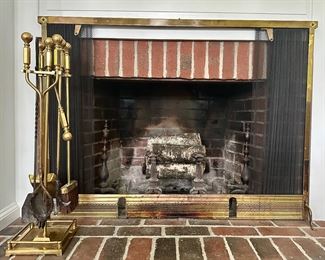 Fireplace Screen and Tools