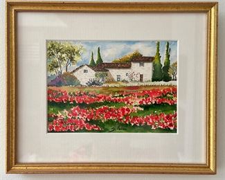 Watercolor, Signed D. Molina - 10.25" x 8.25"