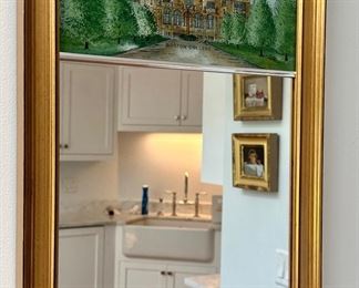 Boston College Reverse Painting on Glass Mirror