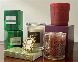 Assorted Candles & Jay Strongwater Frame