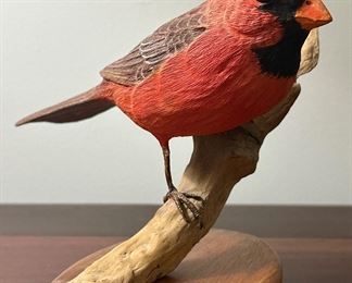 Carved Cardinal, Signed