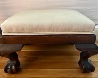 Foot Stool with Paw Feet