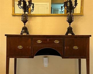 Antique Inlaid Console Table