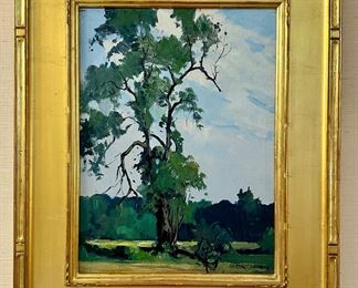 "Tree Pattern" Oil on Board, Signed Charles Curtis Allen - 19" x 23"
