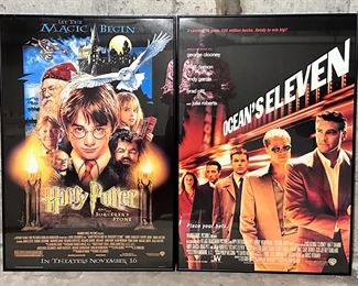 Framed Harry Potter & Ocean's Eleven Movie Posters