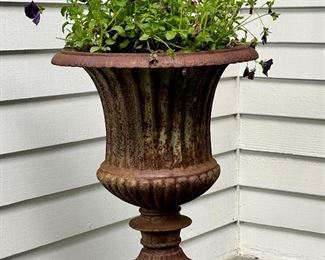 (2) Cast Iron Urns