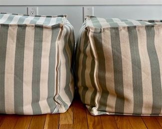 (2) Annie Selkes Fresh American Poufs