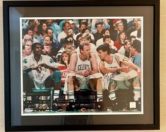 Autographed Parish, Bird, McHale Photograph