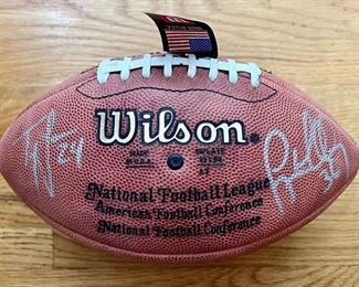 Autographed Ty Law & Lawyer Milloy Football