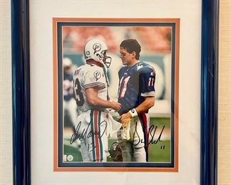 Autographed Dan Marino & Drew Bledsoe Photograph
