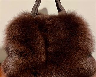 Adrienne Landau Fox Fur Bag