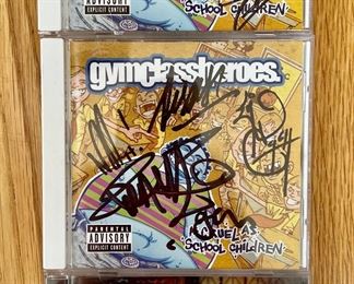 Autographed Gym Class Heroes & Akon CD's